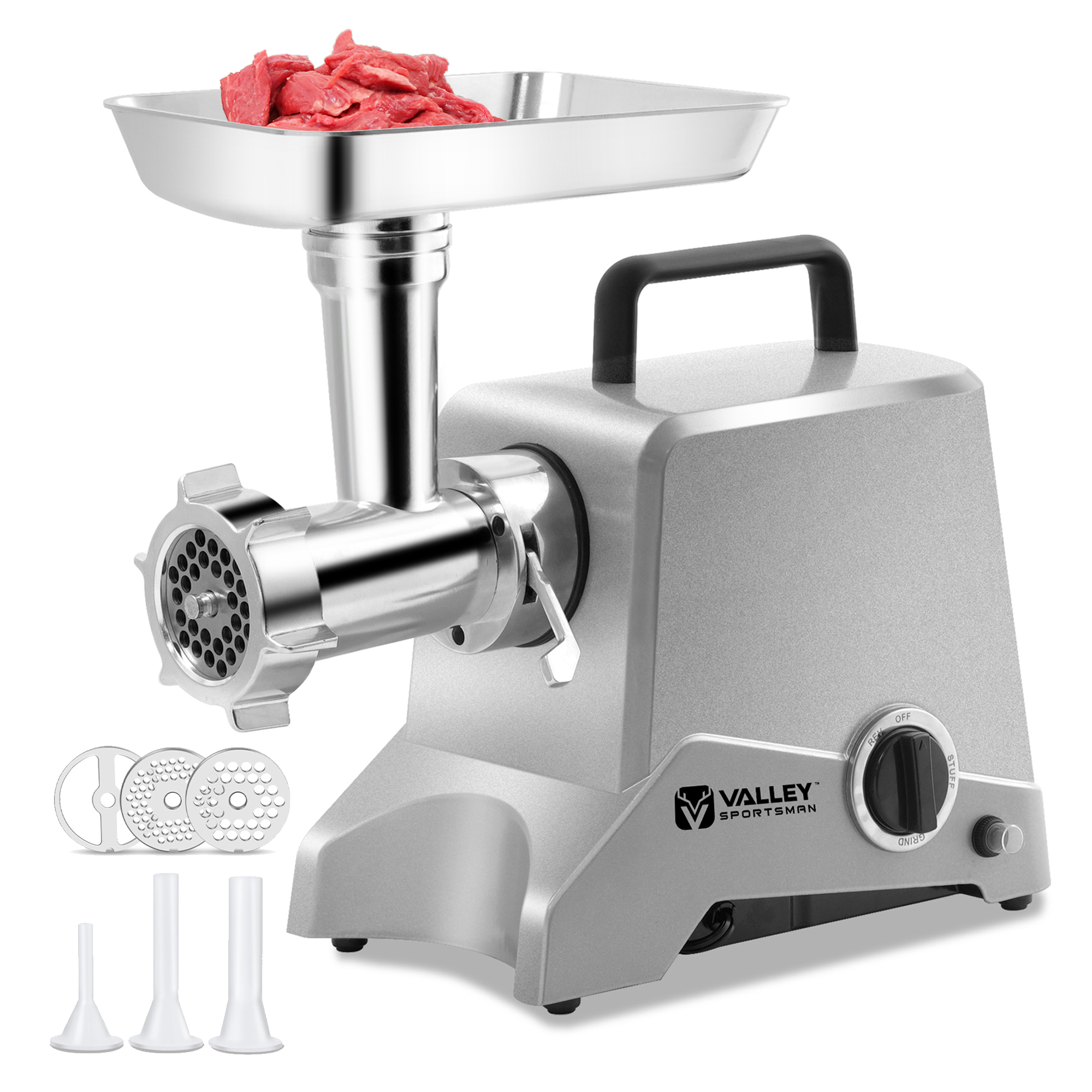 Valley Sportsman Meat Grinder - 0.5 HP, 575W, 5 Lb. Per Minute, Stainless Steel